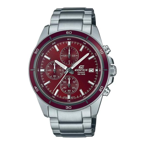 Relógio Casio Masculino Ref:Efr-526d-5cvudf Edifice Cronógrafo Prateado