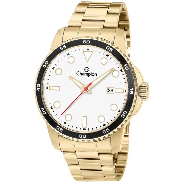 Relógio Champion Masculino Ref:Ca31677h Casual Aço Dourado