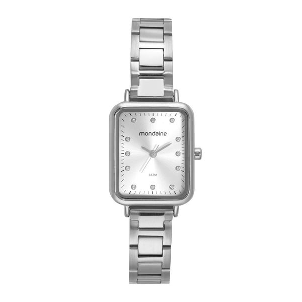 Relogio Mondaine Feminino Ref:32780l0mvne2 Retangular Prateado