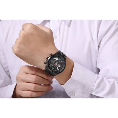 Relógio Phillip London Masculino Ref:Pl80388613m Pr N Cronógrafo Black
