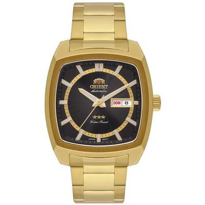 Relógio Orient Masculino Ref:F49gg031 P1kx Automático Retangular Dourado