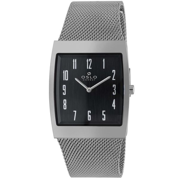 Relógio Oslo Masculino Ref:Ogbsss9t0001 P2sx Slim Mesh Retangular Prateado
