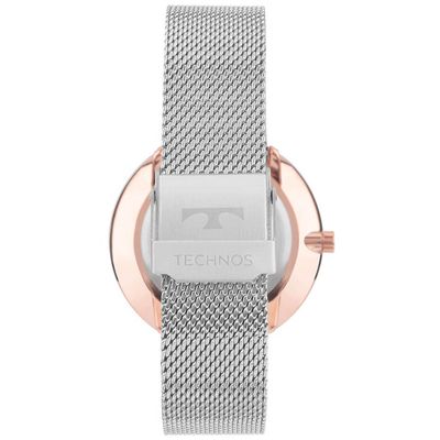 Relógio Technos Feminino Ref:1l22wp/1b Slim Safira Bicolor