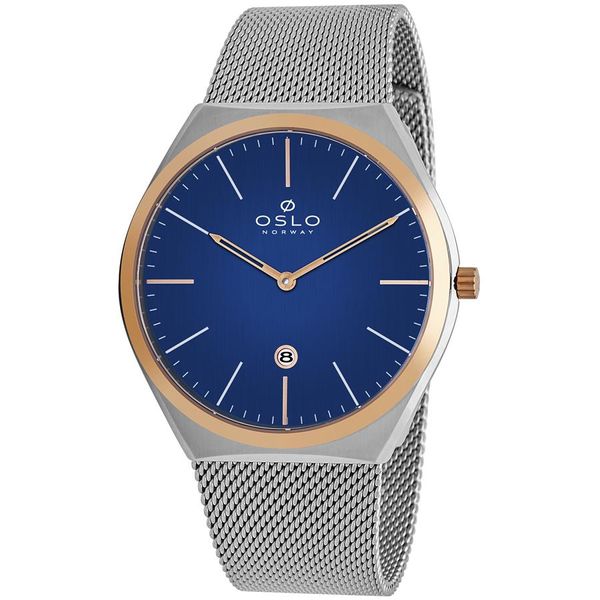 Relógio Oslo Masculino Ref:Omtsss9u0017 D1sx Slim Mesh Prateado
