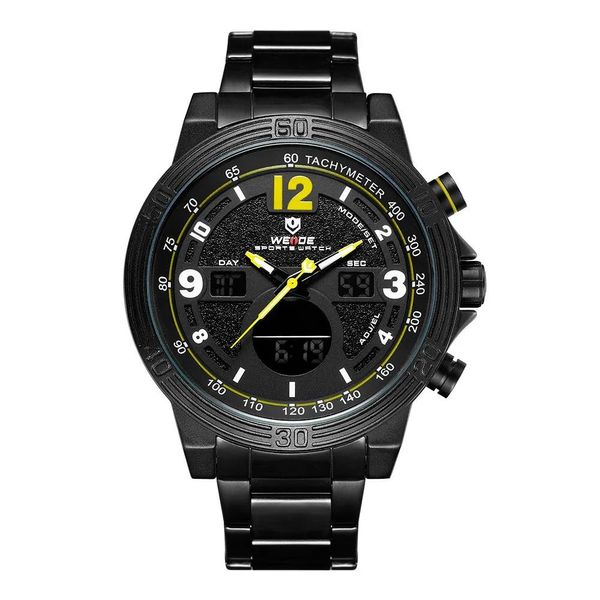 Relógio Weide Masculino Ref:Wh6908b A10427 Anadigi Black Relógio Weide Masculino Ref:Wh6908b A10427 Anadigi Black