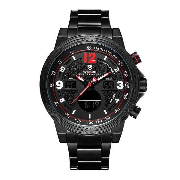 Relógio Weide Masculino Ref:Wh6908b A10428 Anadigi Black Relógio Weide Masculino Ref:Wh6908b A10428 Anadigi Black