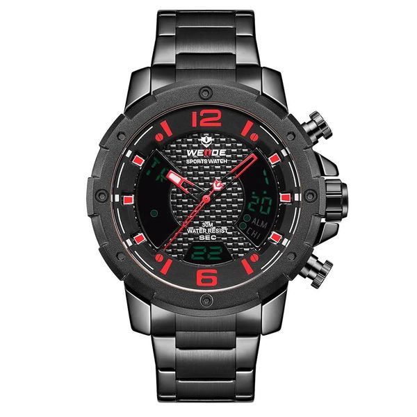 Relógio Weide Masculino Ref:Wh8504b A10430 Anadigi Black