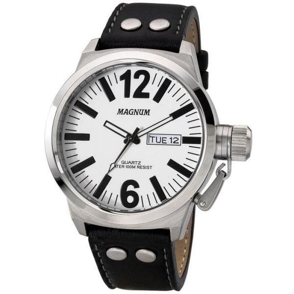 Relógio Magnum Masculino Ref:Ma31524q Casual Prateado Relógio Magnum Masculino Ref:Ma31524q Casual Prateado