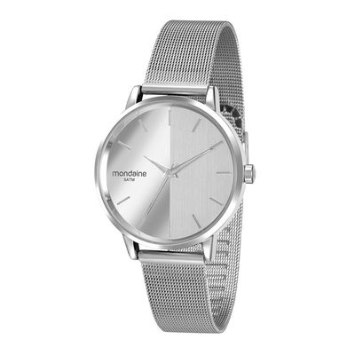 Relogio Mondaine Feminino Ref:32117l0mvne2 Mesh Prateado