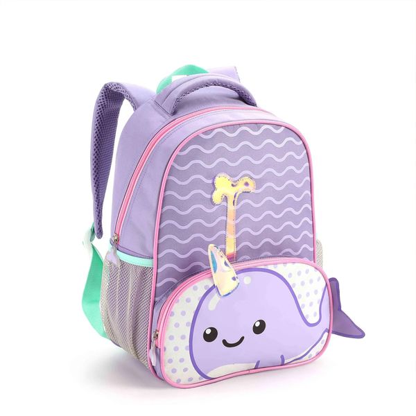 Mochila Escolar Infantil Feminina Bolsa De Costas Baleia Fofinha 3D Menina 13
