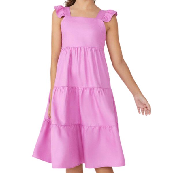 Vestido Midi Infantil Menina Hering 10 / Rosa Magenta