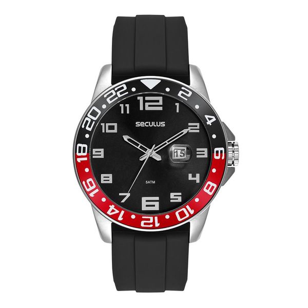Relógio Seculus Masculino Ref:44222g0svnu1 Esportivo Prateado Relógio Seculus Masculino Ref:44222g0svnu1 Esportivo Prateado