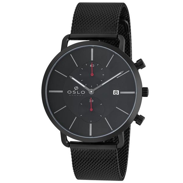 Relógio Oslo Masculino Ref:Ompsscym0001 P1px Slim Black Cronógrafo