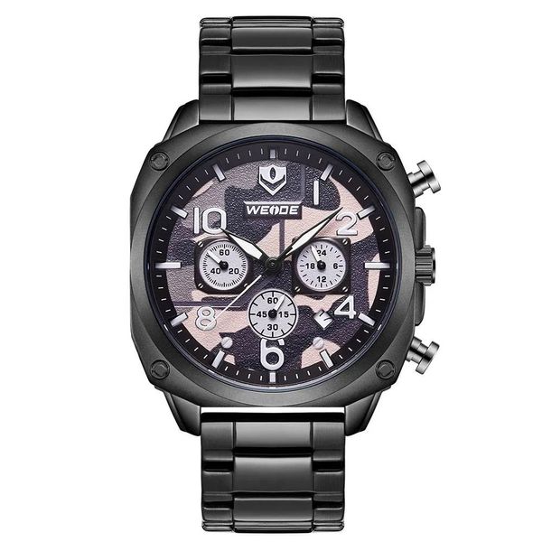 Relógio Weide Masculino Ref:Wd009b A10477 Cronógrafo Grafite