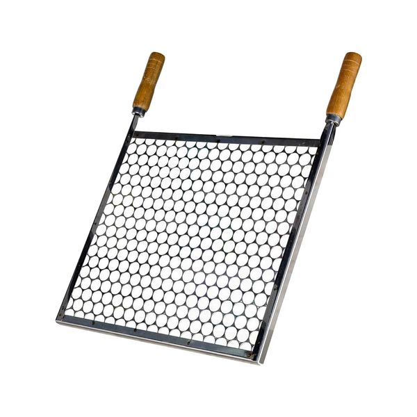 Grelha Retangular Inox Tela Moeda Para Churrasqueira 60x50cm Grelha Retangular Inox Tela Moeda Para Churrasqueira 60x50cm