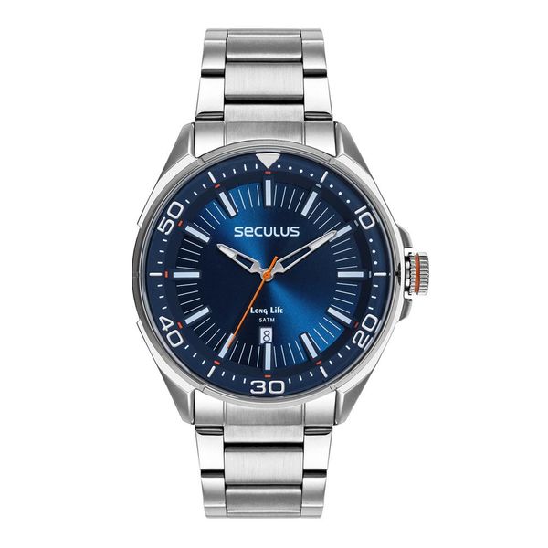 Relógio Seculus Masculino Ref:77262g0svna1 Casual Prateado