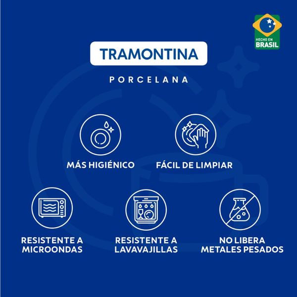 Conjunto Xícara e Pires de Chá Tramontina Ana Flor em Porcelana Decorada 200 ml 2 Peças