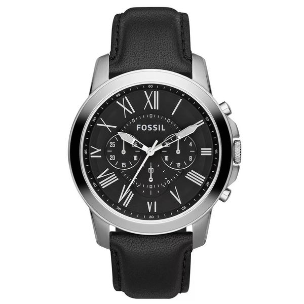 Relógio Fossil Masculino Ref:Fs4812/0pn Cronógrafo Prateado
