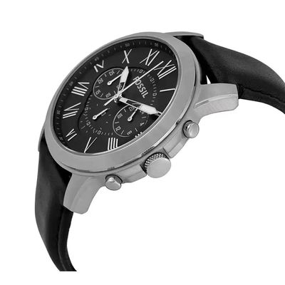 Relógio Fossil Masculino Ref:Fs4812/0pn Cronógrafo Prateado