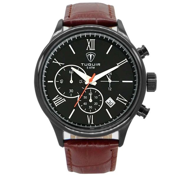 Relógio Tuguir Masculino Ref:Tg3133 Tg30122 Cronógrafo Black