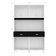 Cozinha Kit Manu 8 Portas Branco Preto - Poquema