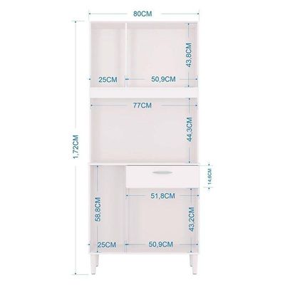 Cozinha Kit Cassia 6 Portas Branco - Poquema