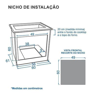 Forno de Embutir Venax à Gás 50 Litros Cristallo GIII Gás GLP Inox 220V