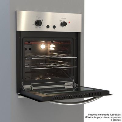 Forno de Embutir Venax à Gás 50 Litros Cristallo GIII Gás GLP Inox 220V