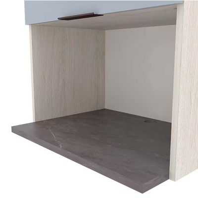 Armário Cristal 1 Porta Basculante Bartira Freixo/Azul