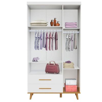 Cômoda E Guarda Roupa Infantil Ludmila Branco Bétula - Carolina
