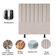 Cabeceira Estofada Cama Box King 195 Cm Marina Veludo bege