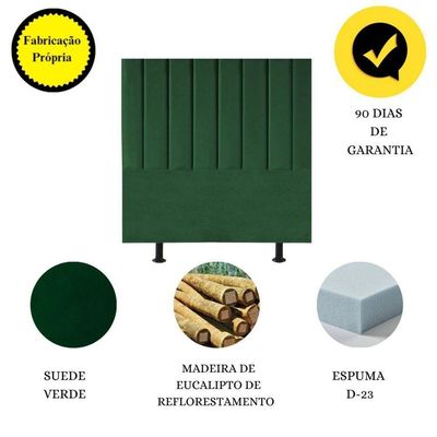 Cabeceira De Cama Solteiro Box 100 Cm Paolla Suede verde Musgo