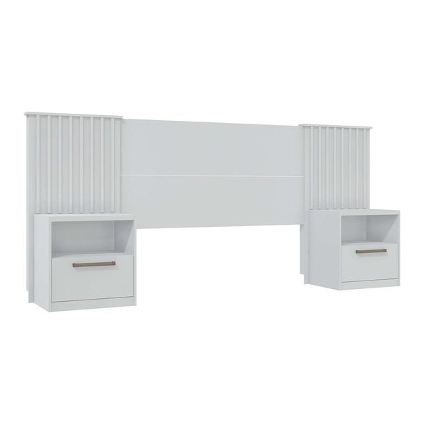 Cabeceira Decorativa Extensiva Senna MDP Branco Fosco - Gran Belo