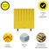 Cabeceira Estofada Cama Box Solteiro 90 Cm Taís Suede amarelo