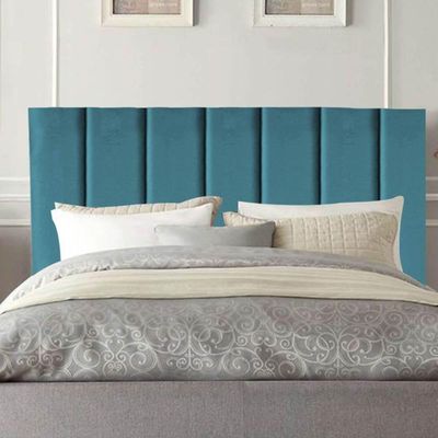 Cabeceira Estofada Cama Box Solteiro 90 Cm Maisa Suede azul Turquesa