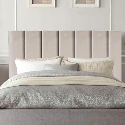 Cabeceira Estofada Cama Box King 195 Cm Taís Linho bege