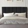Cabeceira Estofada De Cama Casal Box 140 Cm Paolla Linho preto