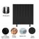 Cabeceira Estofada Cama Casal Queen 160 Cm Paolla Veludo preto
