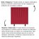 Cabeceira De Cama Solteiro Box 100 Cm Taís Suede vermelho
