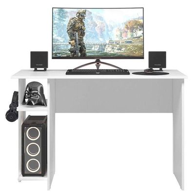 Mesa Para Computador Gamer 3875 Ambiente Branco Brilho - Qmovi