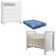 Berço Americano Mirelle Com Colchão E Cômoda Infantil Ternura Baby Branco Brilho - Incorplac