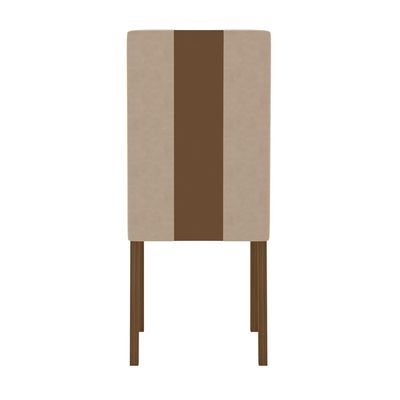 Conjunto de Sala de Jantar Mesa Belle com Tampo de Vidro e 4 cadeiras Poliman Carvalho com Off White