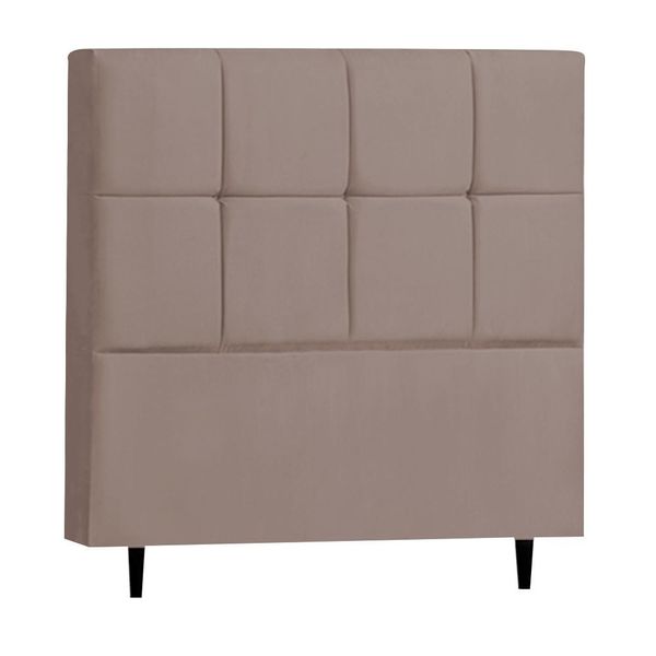 Cabeceira Roma para Cama Box Casal 140 cm Suede Bege - D'Rossi