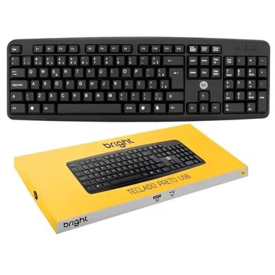 Teclado Computador Notebook ABNT2 Cabo Usb 1,3 Mts - Ideal para Casa e Escritorio
