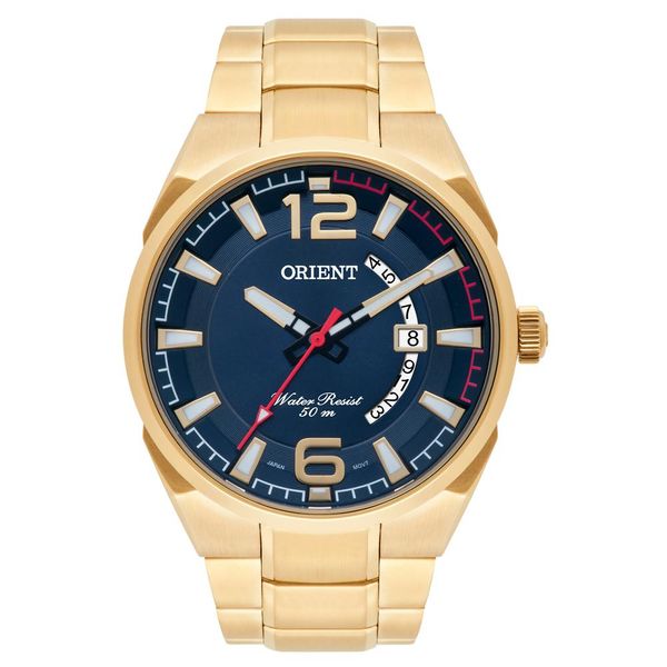 Relógio Orient Masculino Ref:Mgss1159 D2kx Casual Dourado