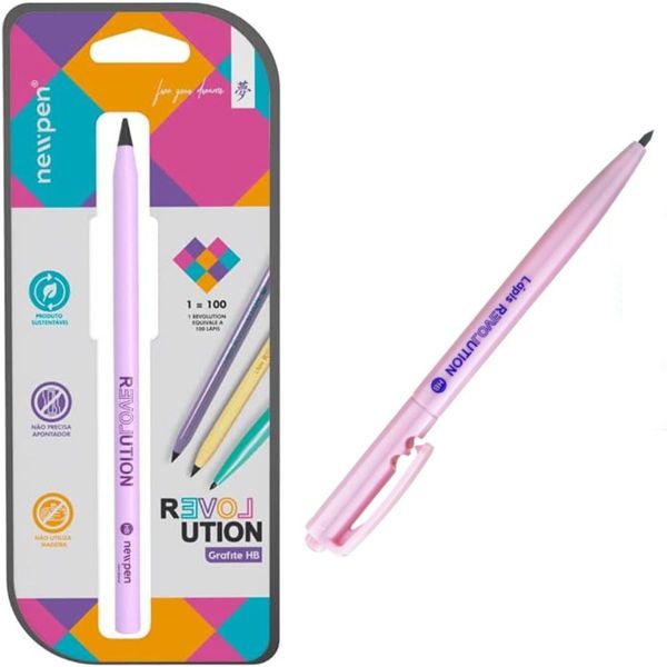 LAPIS REVOLUTION RETRATIL METALLIC PURPLE GRAFITE HB- NEWPEN