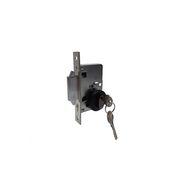 FECHADURA PORTA DE CORRER ASA DE AVIÃO IMAB 2469 PRETA PRETO FOSCO PP REDONDA CILINDRO C/ CHAVE PEQUENA