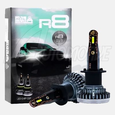 Kit Ultra Led R8 Super Branco 6500K 42W 30 Mil Lumens H1