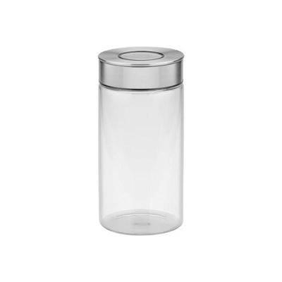 Pote de Vidro Tramontina Purezza com Tampa de Aço Inox 10 cm 1,4 L