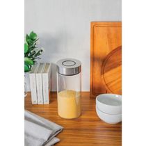 Pote de Vidro Tramontina Purezza com Tampa de Aço Inox 10 cm 1,4 L